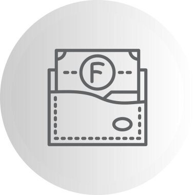 wallet icon, vector illustration simple design