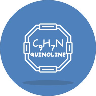 Quinoline molekülünün kimyasal yapısı, basit web simgesi