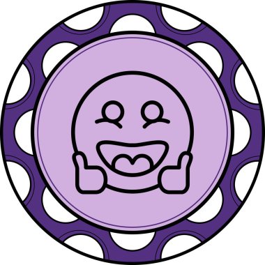 Çizgi film karalama simgesi web işareti, beyaz arkaplanda izole edilmiş emoji simgesi