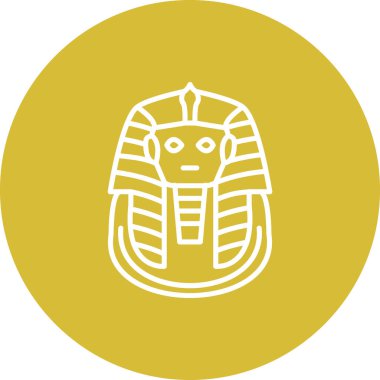 Firavun Satır Simgesi, Beyaz Arkaplanda Basit Görüntü 