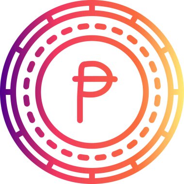 İspanyol Peseta Bozukluğu Modern Dengeli Markalaşma Vektörü Sembolü