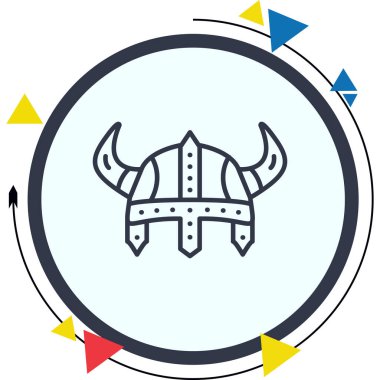 Viking Miğferi basit düz bir illüstrasyon