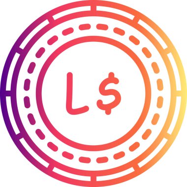 Liberya Sikkesi Eşsiz Yenilikçi Dijital Grafik Sembolü