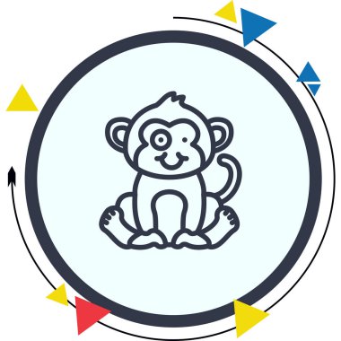 Zany Maymun Tarzı Özel Vektör Tasarımı Varlığı