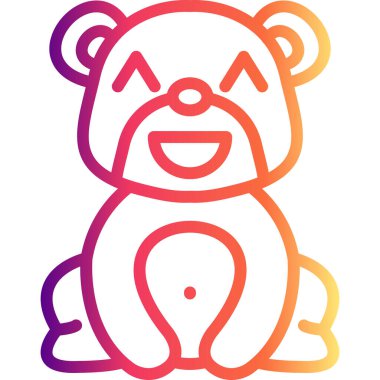 Mutlu gülen ayı. Uygulamalar için yaratıcı simge