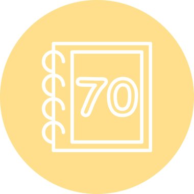 Yetmiş Satır Web simgesi vektör illüstrasyonu