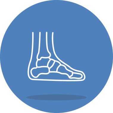 çizgi simgesi insan ayağı ve ayak bileği kemik yapısı hakkında detaylı bilgi içerir