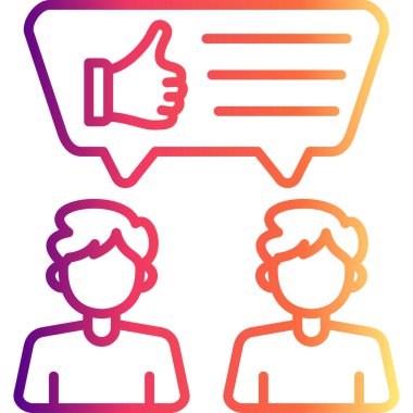 Basit geribildirim simgesi vektör çizimi