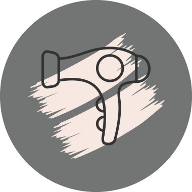 Saç Kurutma Yaratıcı Minimum Vektör Sanatı Özelliği