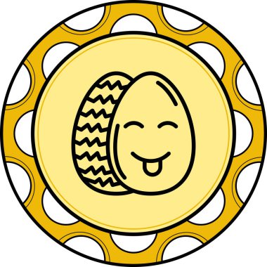 Paskalya Yumurtası Yenilikçi Düz Ürün Tasarım Sembolü