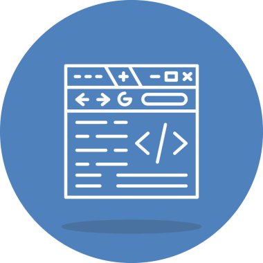 Web Sitesi Satır Simgesi, Basit Görüntü Beyaz Arkaplanda İzole Edildi