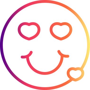 Kalple Gülümseyin Entelektüel Özel Vektör Sanatı Objesi