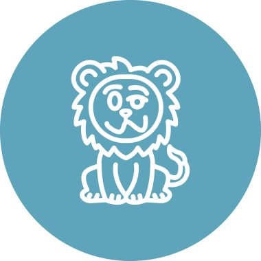 Sarhoş Aslan Sofistike Temiz Ürün Grafik Şekli