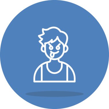 erkek avatar simgesi, vektör illüstrasyonu basit tasarım