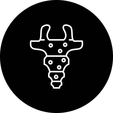 Ayrıntılı insan sakrum kemik yapısına sahip bir beyaz çizgi simgesi