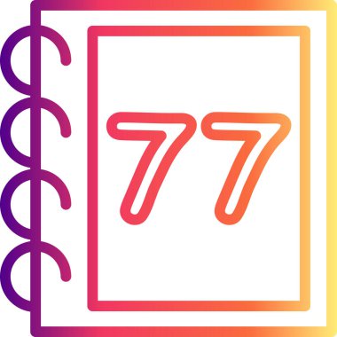 Yetmiş yedi Web simgesi vektör illüstrasyonu