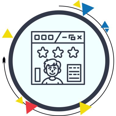 Kullanıcı Değerlendirmeleri Yaratıcı Modern Düz Vektör Tasarımı