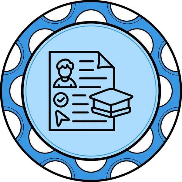 Müfredat web simgesi vektör illüstrasyonu