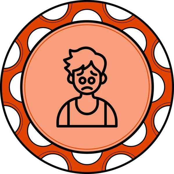 erkek avatar simgesi, vektör illüstrasyonu basit tasarım