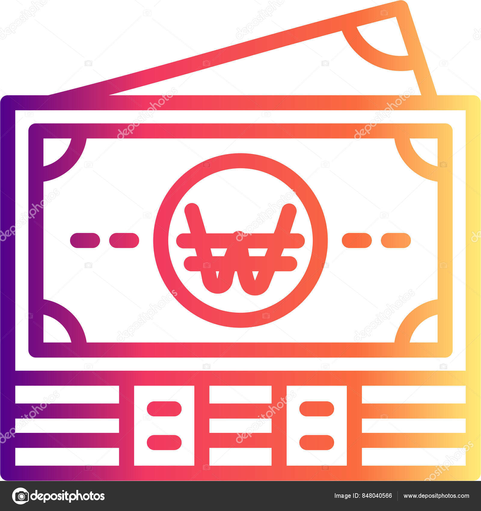 韩国韩元图库矢量图片、免版税韩国韩元插图|DepositPhotos