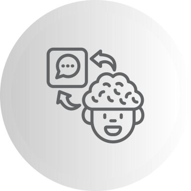 Beyin Sohbeti Yüksek Kaliteli Ölçeklenebilir Vektör İllüstrasyonu