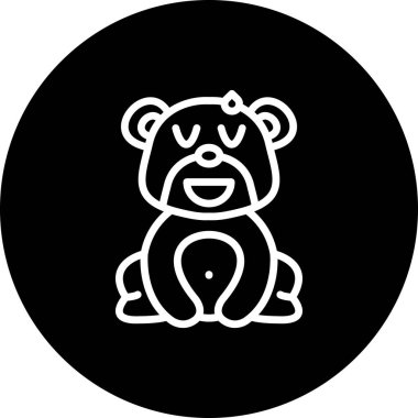 Rahatlamış Ayı Yaratıcı İşlevsel Web Grafik Sembolü