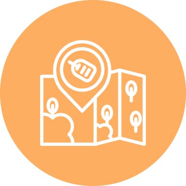 Konum Etiketi Sofistike Temiz Ürün Grafik Şekli