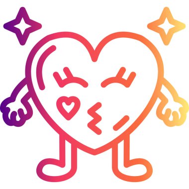 Kalp Öpücüğü Premium Temiz Dijital Sanat Düzenlemesi