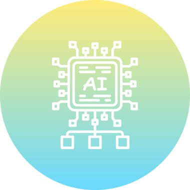 AI Algoritmasının vektör illüstrasyonu modern simge