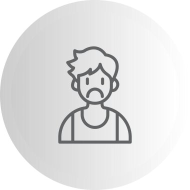 erkek avatar simgesi, vektör illüstrasyonu basit tasarım