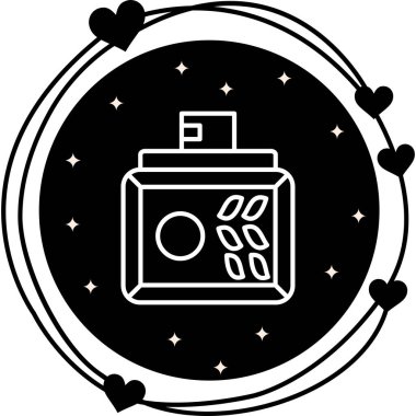 Lüks Parfüm ikonu, vektör illüstrasyonu