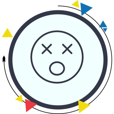 emoji simgesi, web kullanımı için basit tasarım vektör çizimi