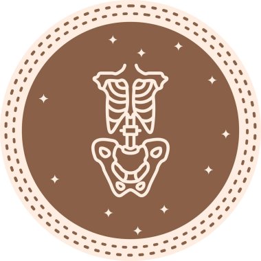 Göğüs kafesi Simgesi vektör çizimi tasarımı