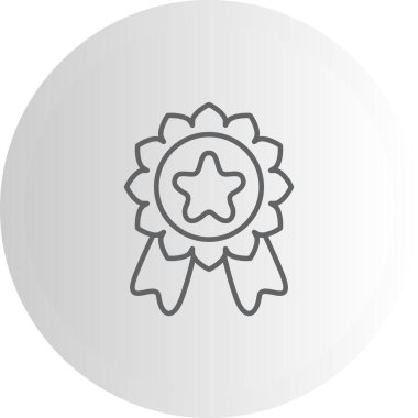 Rozet simgesi, vektör illüstrasyonu basit tasarım