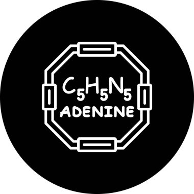 Adenine molekülünün kimyasal yapısı, web simgesi