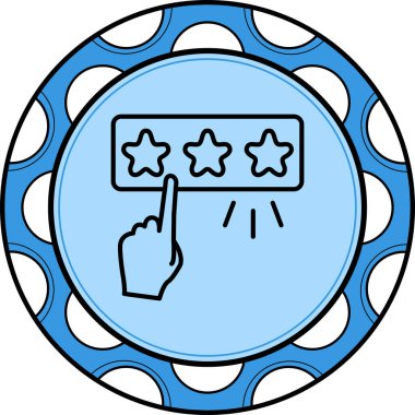 Basit geribildirim simgesi vektör çizimi