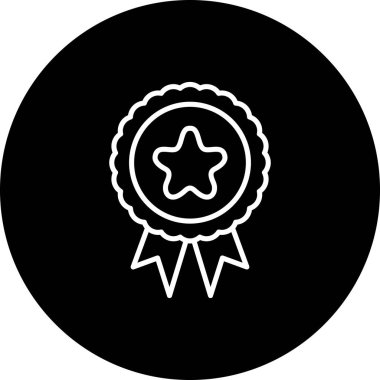 Sertifika Rozet Satırı Simgesi, Beyaz Arkaplanda Basit Görüntü 