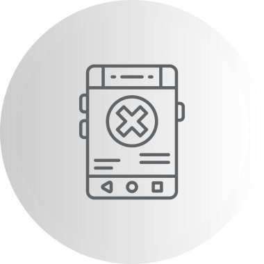 akıllı telefon simgesi, vektör illüstrasyonu basit tasarım