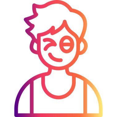 boy avatar icon, vector illustration simple design