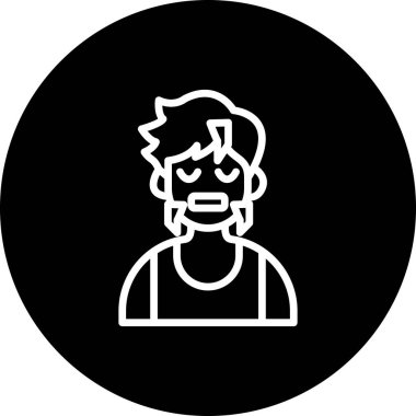 erkek avatar simgesi, vektör illüstrasyonu basit tasarım