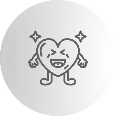 Gülen Kalp Entelektüel Minimum Arayüz Tasarımı Elementi