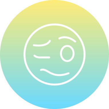 Çizgi film karalama simgesi web işareti, beyaz arkaplanda izole edilmiş emoji simgesi