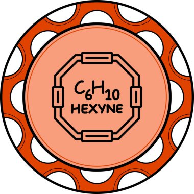 Hexyne molekülünün kimyasal yapısı, web simgesi