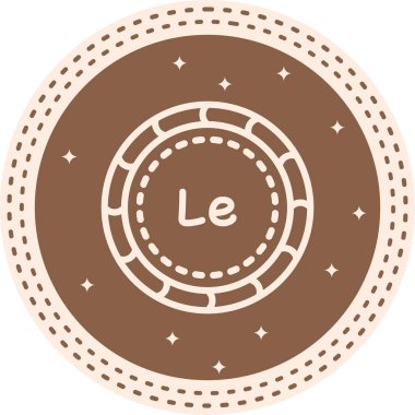 Leone para birimi simgesi, basit düz resimleme