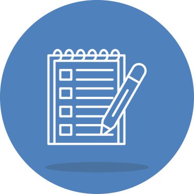 Note icon, vector illustration simple design