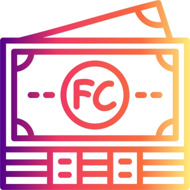 Kongo Notları Cumhuriyeti Minimum Düz Yaratıcı Grafik Tasarımı