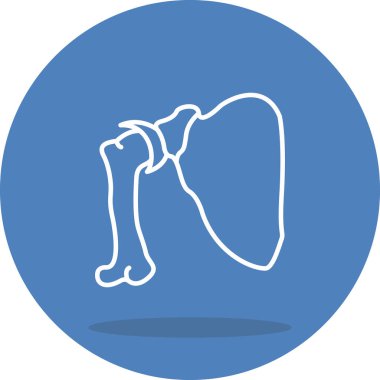 Scapula kemik simgesi, basit düz çizim