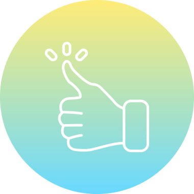 Başparmak Yukarı Modern Satır Simgesi Beyaz Arkaplanda İzole Edildi  