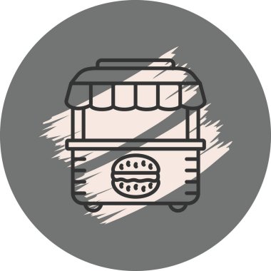 Gıda Stall Eşsiz Soyut Markalaştırma Grafik ŞekliName