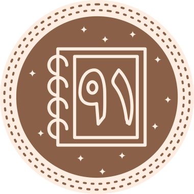 Doksan bir web simgesi vektör illüstrasyonu